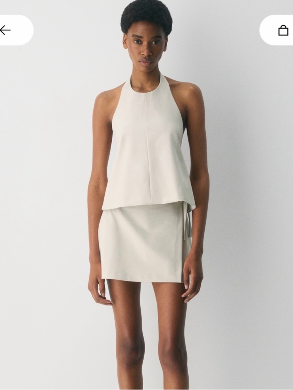 Babaton Prowess Cream Halter Tank Top
